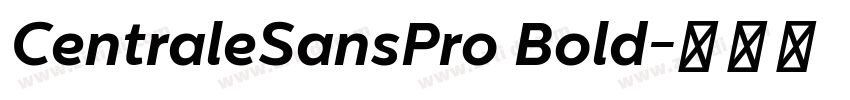 CentraleSansPro Bold字体转换